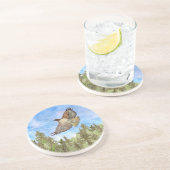 RoodstaartHawk Bird Sandstone Onderzetter (Zijkant)