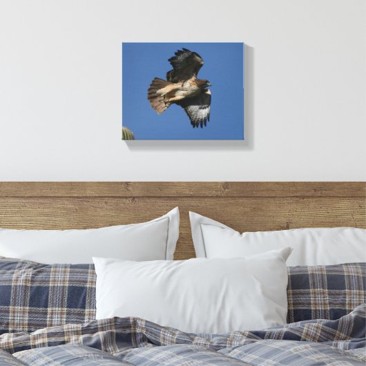 RoodstaartHawk Canvas Afdruk (Insitu (Slaapkamer))