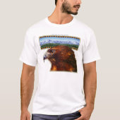 roodstaarthawk en sneeuwbergen t-shirt (Voorkant)