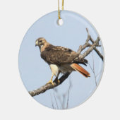 RoodstaartHawk Keramisch Ornament (Links)