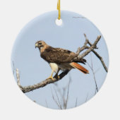 RoodstaartHawk Keramisch Ornament (Achterkant)