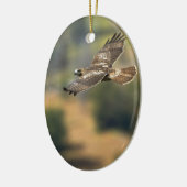 RoodstaartHawk Keramisch Ornament (Links)