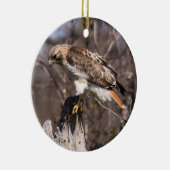 RoodstaartHawk Keramisch Ornament (Rechts)