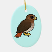 RoodstaartHawk Keramisch Ornament (Achterkant)