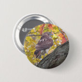 RoodstaartHawk-knop Ronde Button 5,7 Cm (Voorkant /achterkant)