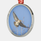 RoodstaartHawk Metalen Ornament (Links)