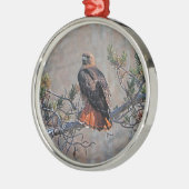 RoodstaartHawk Metalen Ornament (Links)