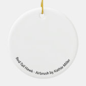 RoodstaartHawk-ornament Keramisch Ornament (Achterkant)