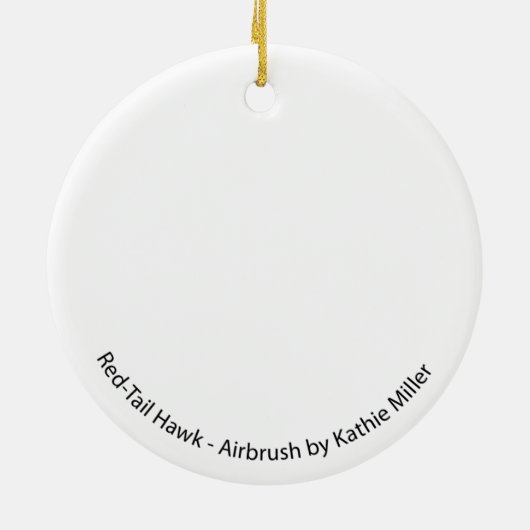 RoodstaartHawk-ornament Keramisch Ornament (Achterkant)