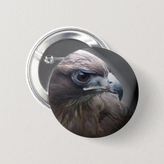 RoodstaartHawk Ronde Button 5,7 Cm (Voorkant /achterkant)