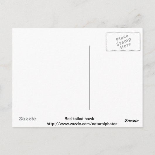 RoodstaartHawkgaze Briefkaart (Achterkant)