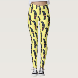 Roodstaartraafkaketoe vogel cartoon leggings
