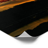 Roodstaartschar bij zonsondergang poster (Hoek)