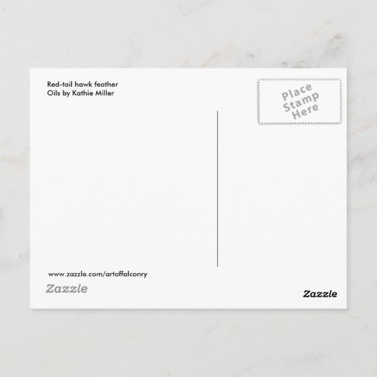 Roodstaartschelp Briefkaart (Achterkant)