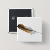 Roodstaartschelp Vierkante Button 5,1 Cm (Voorkant /achterkant)