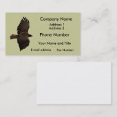 Roodstaartschets Visitekaartje (Voorkant / Achterkant)