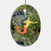 roodstaartsirena mermaid schoonheid keramisch ornament (Voorkant)