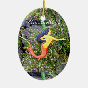 roodstaartsirena mermaid schoonheid keramisch ornament