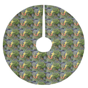 roodstaartsirena mermaids op rood en groen kerstboom rok