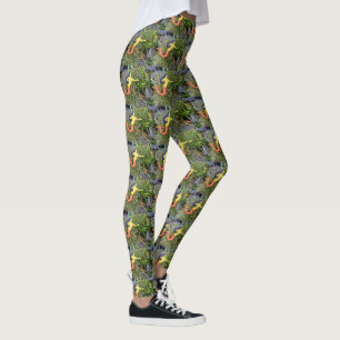 roodstaartsirenas mermaid-patroon leggings