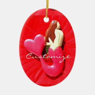 roodstaartzeemeermin keramisch ornament