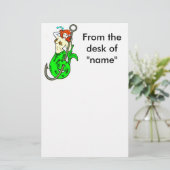 roodstaartzeemeervis briefpapier (Staand voorkant)