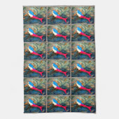 roodstaartzeemeervormig patroon theedoek (Verticaal)