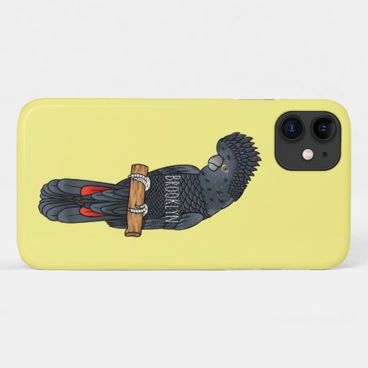 Roodstaartzwarte cartoon Case-Mate iPhone case (Achterkant (horizontaal))