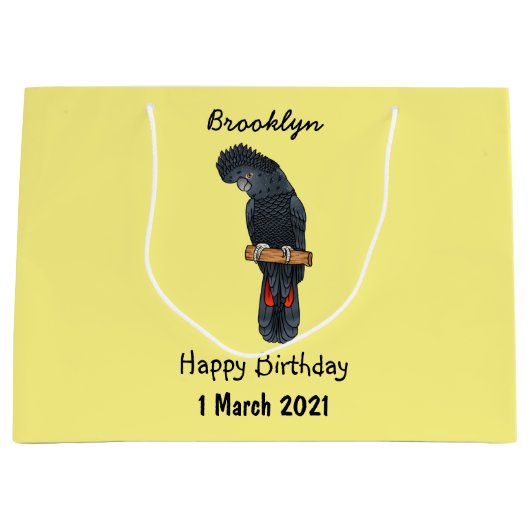 Roodstaartzwarte cartoon groot cadeauzakje (Voorkant)