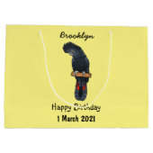 Roodstaartzwarte cartoon groot cadeauzakje (Achterkant)