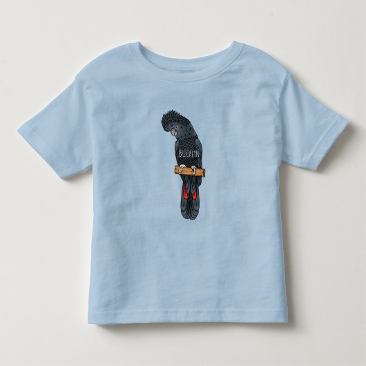Roodstaartzwarte cartoon kinder shirts (Voorkant)