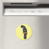 Roodstaartzwarte cartoon magneet (Insitu (Vaatwasser))