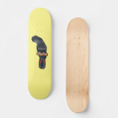 Roodstaartzwarte cartoon persoonlijk skateboard (Voorkant)