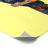 Roodstaartzwarte cartoon poster (Hoek)