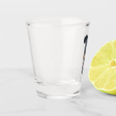 Roodstaartzwarte cartoon shot glas (Links)