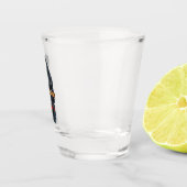 Roodstaartzwarte cartoon shot glas (Rechts)