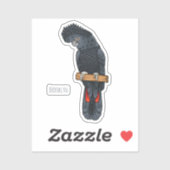Roodstaartzwarte cartoon sticker (Vel)