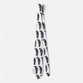 Roodstaartzwarte cartoon stropdas (Voorkant)