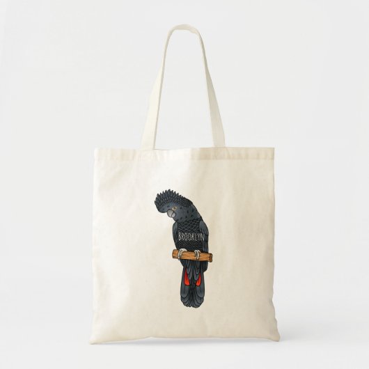 Roodstaartzwarte cartoon tote bag (Voorkant)