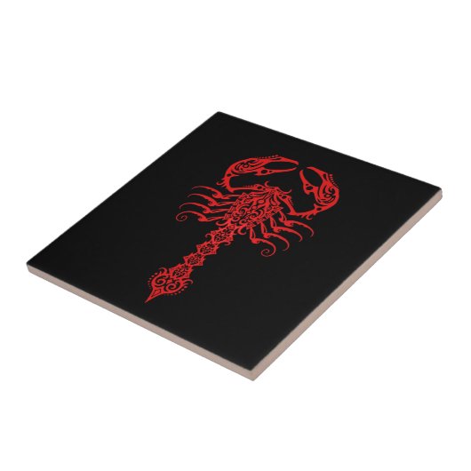 Roodstammenscorpion Tegeltje (Zijkant)