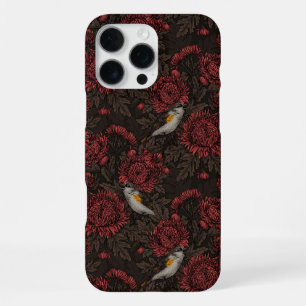 Roodstart in de chrysanten in bruin en rood iPhone 16 pro max hoesje