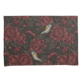 Roodstart in de chrysanten in bruin en rood kussensloop (Voorkant-Rechts)