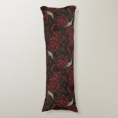 Roodstart in de chrysanten in bruin en rood lichaamskussen (Voorkant Verticaal)