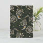 Roodstart in de chrysanten in groen en wit (Staand voorkant)