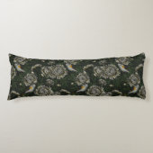 Roodstart in de chrysanten in groen en wit lichaamskussen (Voorkant)