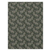 Roodstart in de chrysanten in groen en wit tafelkleed (Voorkant)