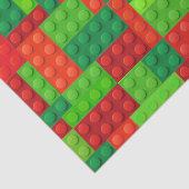 Roodstenen en groene bouwstenen | Kerstmis Tissuepapier (Detail)