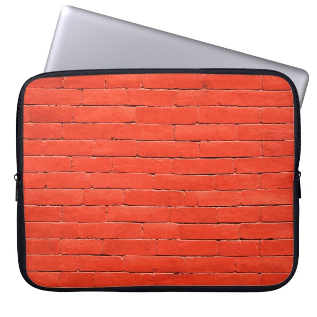 Roodstenen muur van brick laptop sleeve (Voorkant)