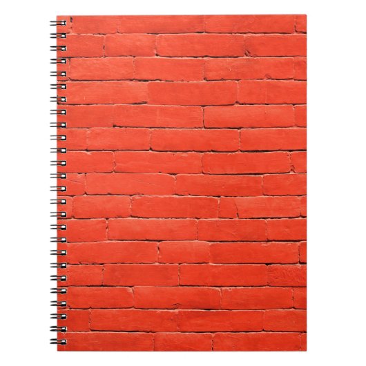 Roodstenen muur van brick notitieboek (Voorkant)