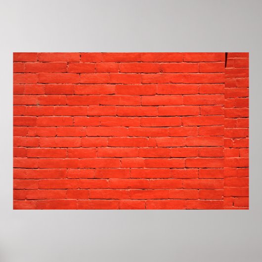 Roodstenen muur van brick poster (Voorkant)
